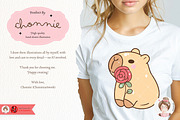 Groovy Valentine Capybara SVG PNG, an Animal Illustration by Chonnieartwork (Thumbnail 6 of 6)