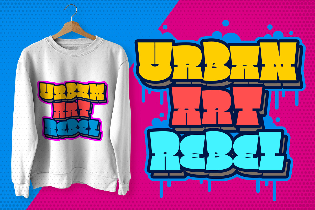 Square Spray Graffiti Font, a Blackletter Font by Blankids Studio (Photo 4 of 6)