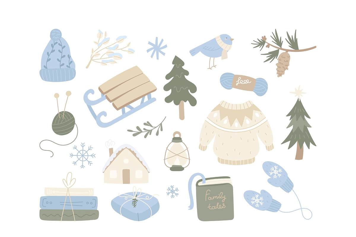 Scandinavian Xmas 100% Hand Drawn, a Seasonal Illustration by Anna Studio (Photo 9 of 11)