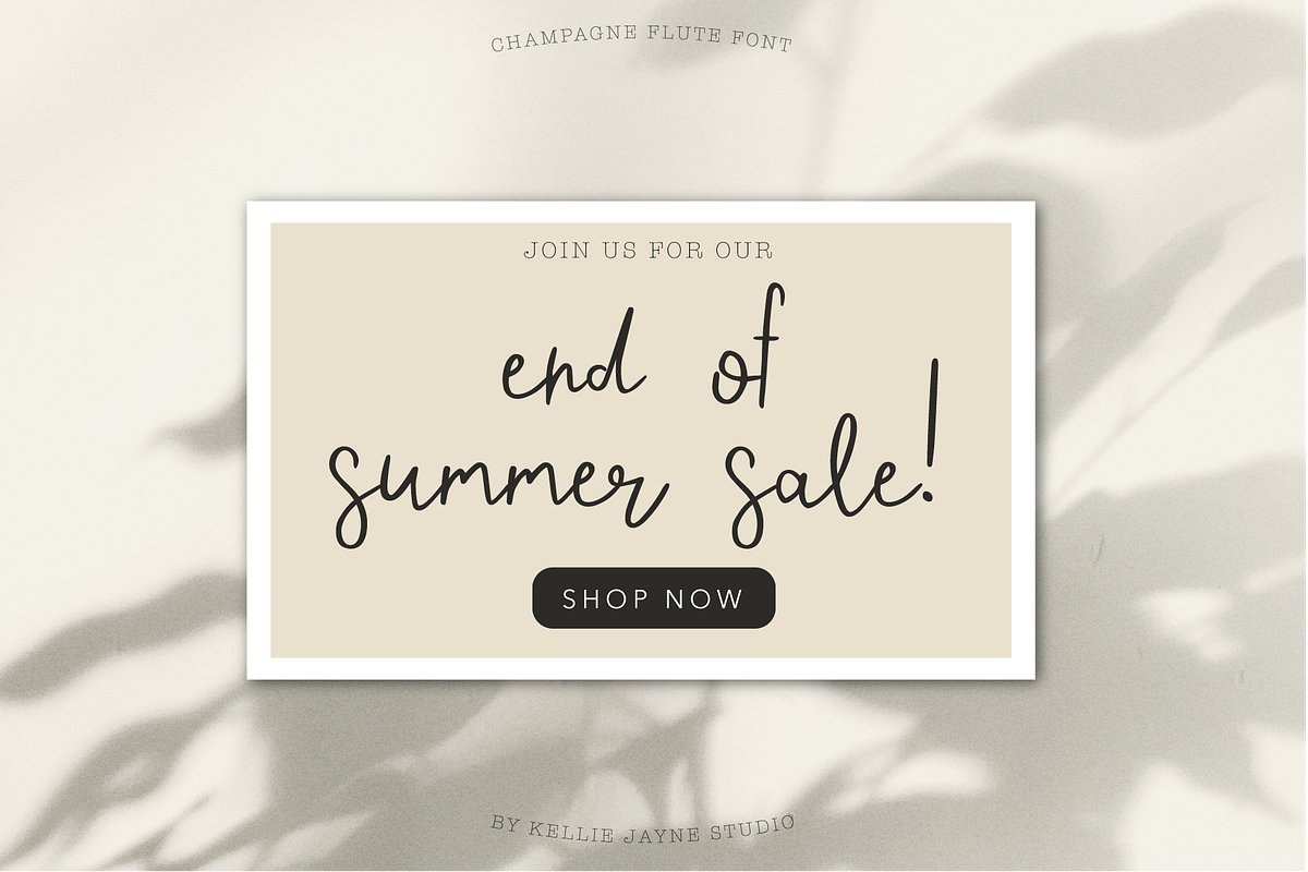 Champagne Flute Calligraphy Font, a Script Font by Kellie Jayne Studio (Photo 5 of 10)