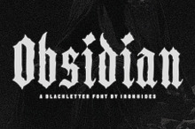 OBSIDIAN - Blackletter with Grit