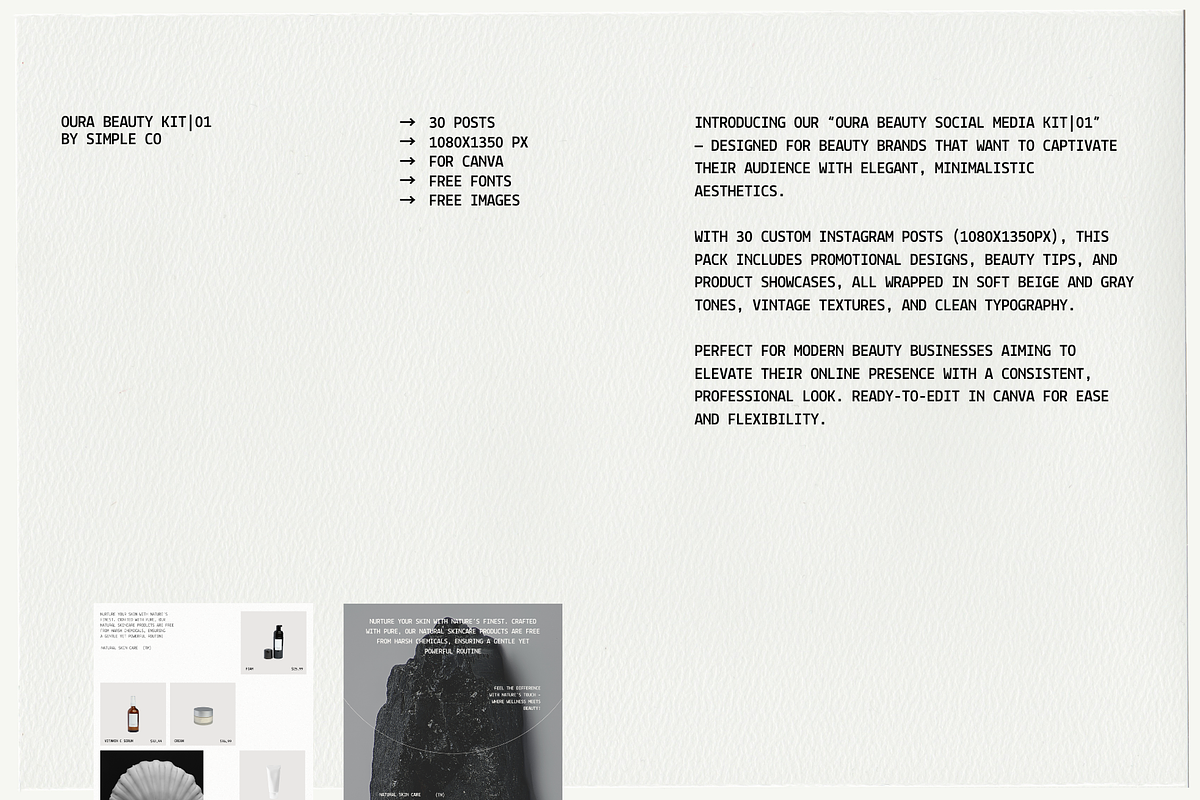OURA BEAUTY KIT | 01, a Social Media Template by Simple có (Photo 3 of 10)