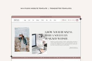 Elena Wix Studio Website Template, a Wix Template by Girl Boss From Home