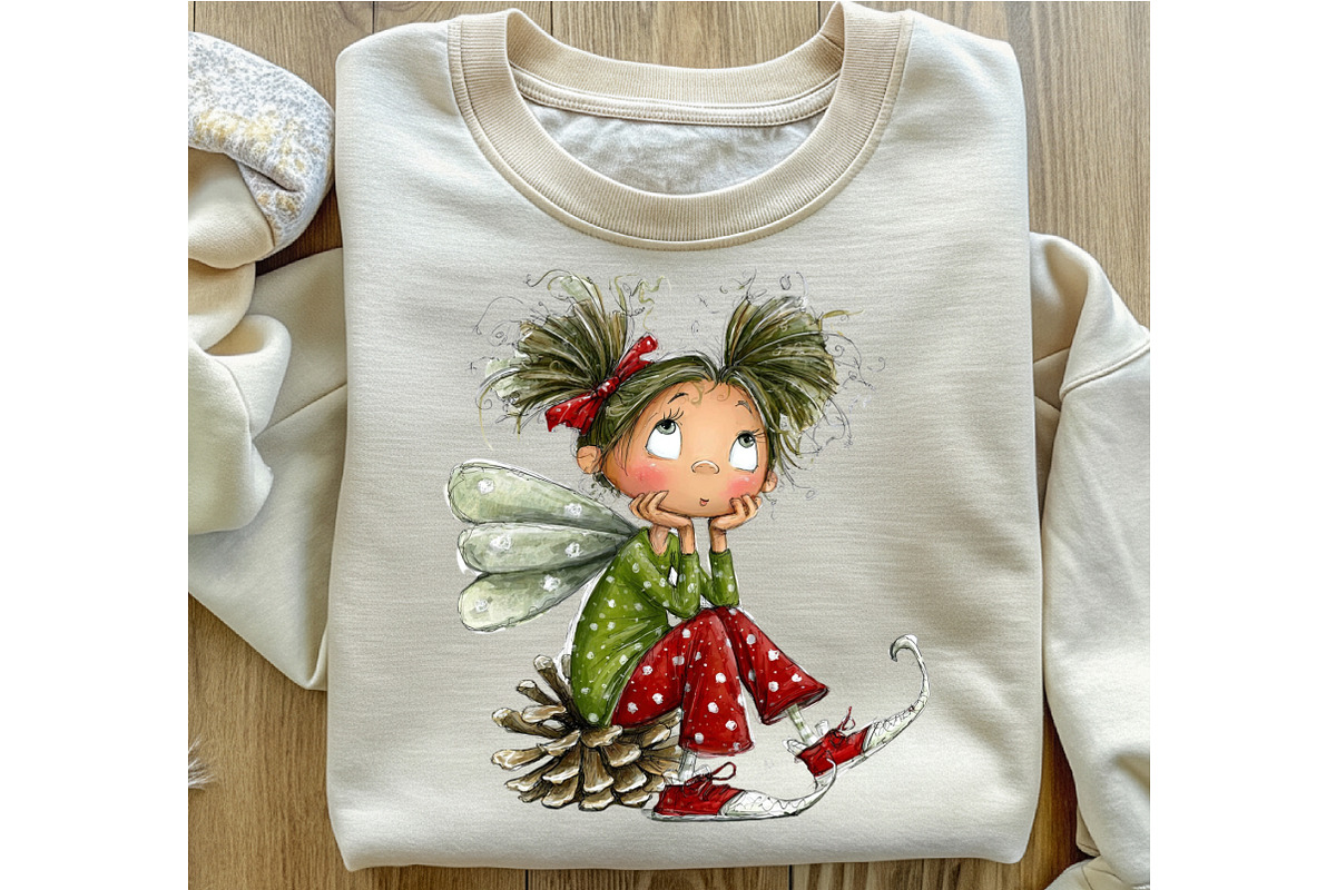 Christmas Whimsical Fairy Clipart, an Illustration by OK Design (Photo 4 of 6)