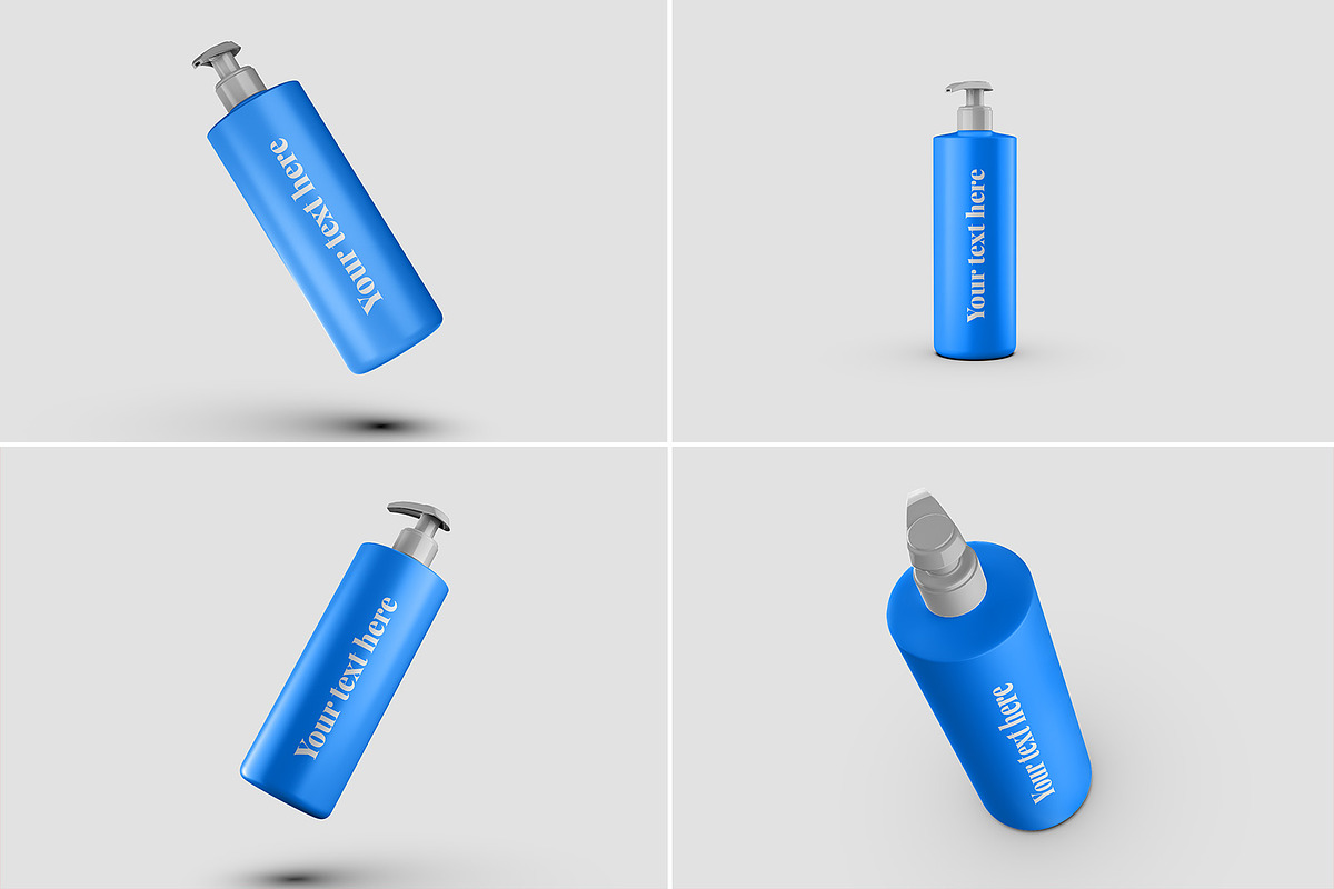 Cosmetic Pump Bottle Mockup 5 Views, a Cups & Container Mockup by Illusiongraphic (Photo 13 of 22)