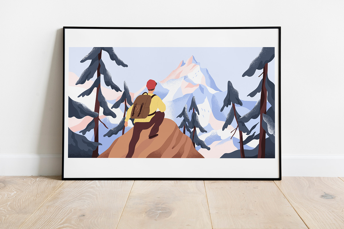 Travelers enjoying views set, a Person Illustration by Good Studio (Photo 11 of 12)