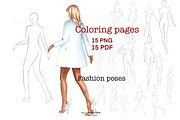 Coloring pages Fashion Figures, an Illustration by MajorArtTm (Thumbnail 1 of 3)