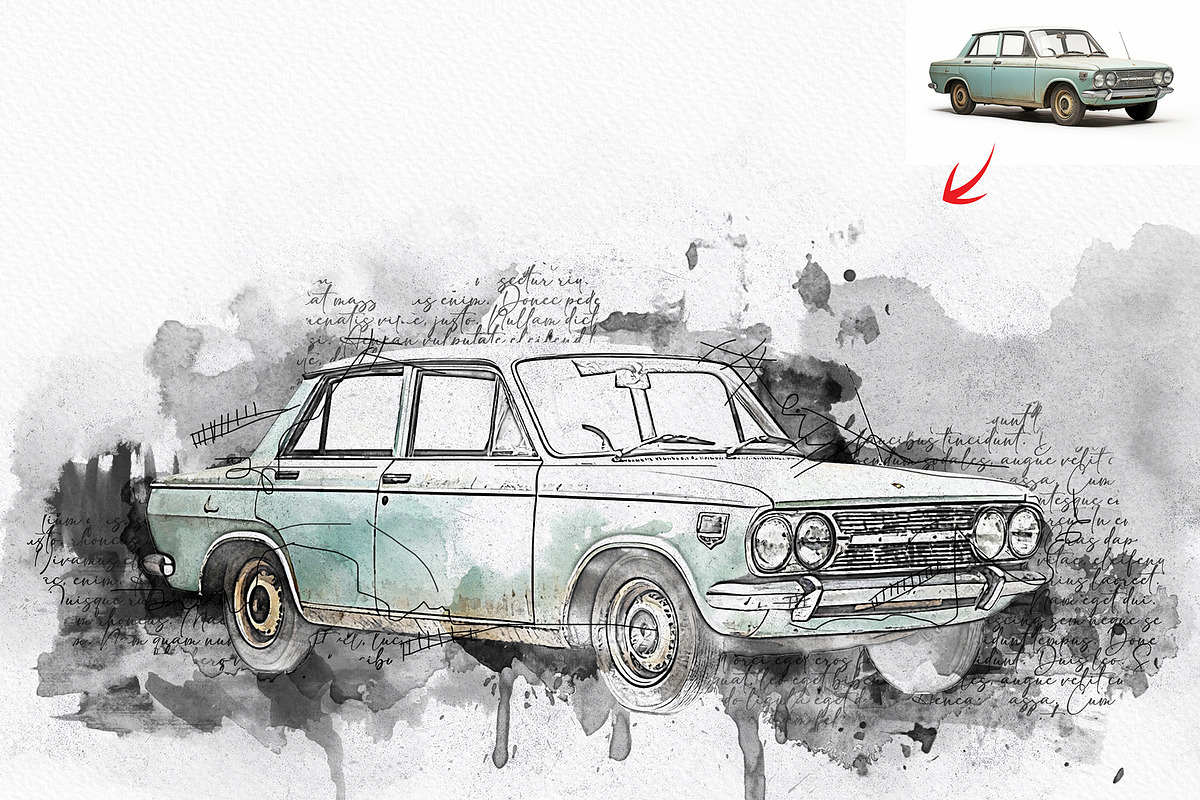 Watercolor Mixed Media Art Effect, an Action Add-On by Photoshop Action (Photo 10 of 12)