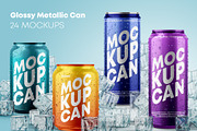 Glossy Metallic Can Bundle, a Product Mockup by Graphic Bird (Thumbnail 1 of 19)