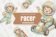 Charming Racer Cute Kids Cartoon, a Sport Illustration by Gohsantosa (Thumbnail 1 of 4)