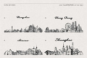 Hand-Drawn China Skylines, a Work Illustration by TheMountBirdStudio (Thumbnail 5 of 8)