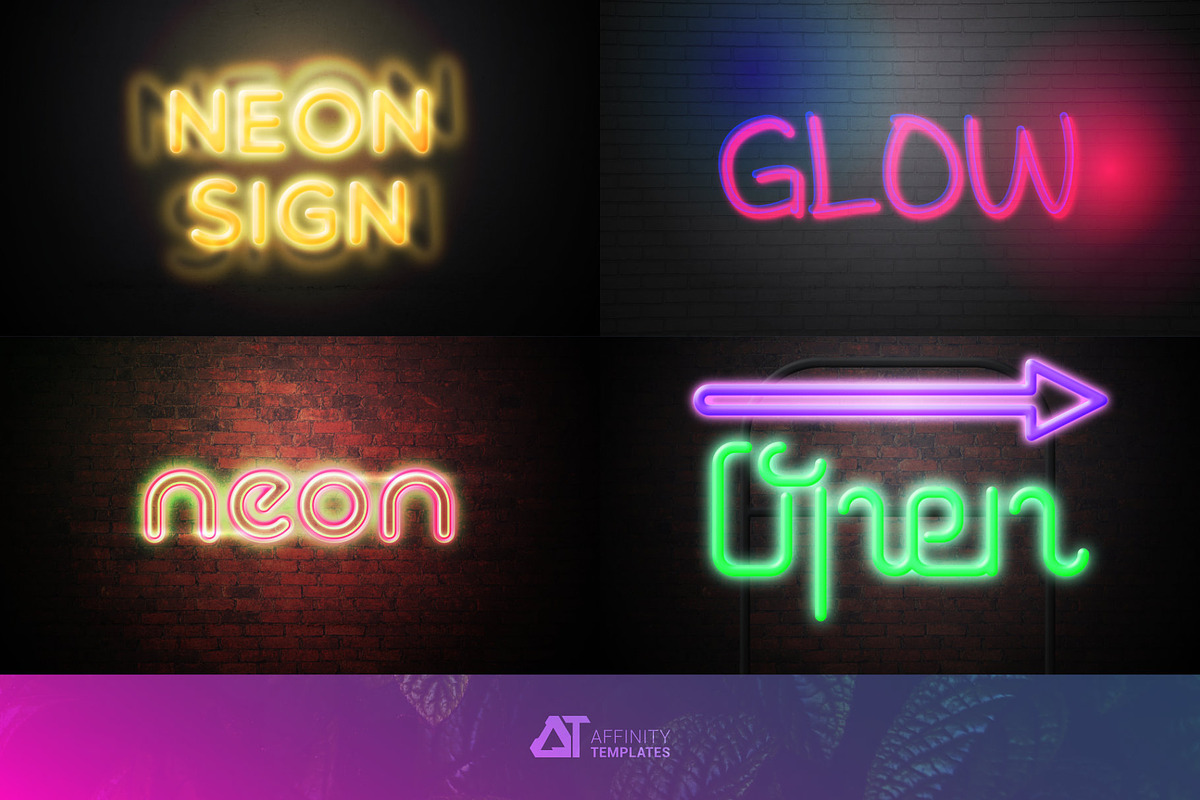 Neon Text Effect Affinity Designer, a Layer Style Add-On by Affinity Templates (Photo 3 of 6)