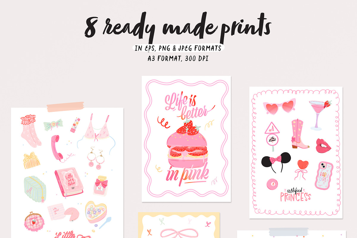 Cute Coquette Girl Aesthetic Clipart, an Object Graphic by Ruslana Lubenets (Photo 12 of 15)