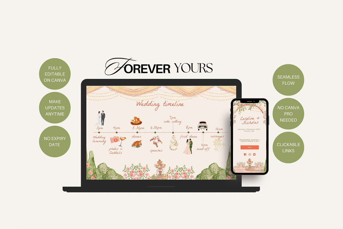 Hand-drawn Wedding Website Canva, a Landing Page Template by Ivyandpalette (Photo 4 of 6)