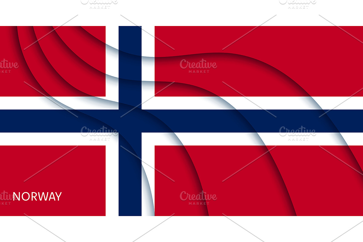 Flag of Norway, 7 May Constitution, a Texture Illustration by Vector Tradition (Photo 2 of 3)