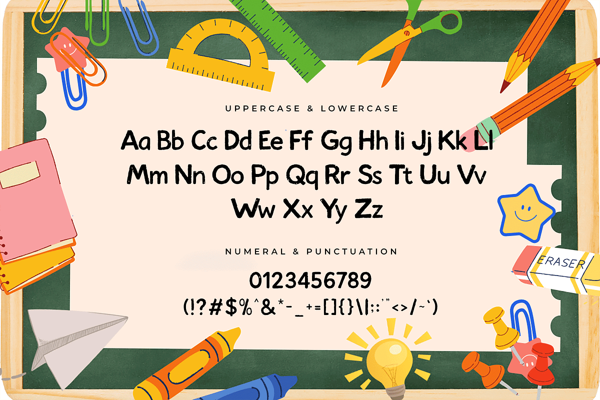 Crayontab – Modern Kids Font, a Sans Serif Font by overlaytemplates (Photo 4 of 5)