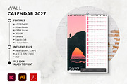 Minimal Wall Calendar 2027 Template, a Stationery Template by MstArtwork (Thumbnail 1 of 5)