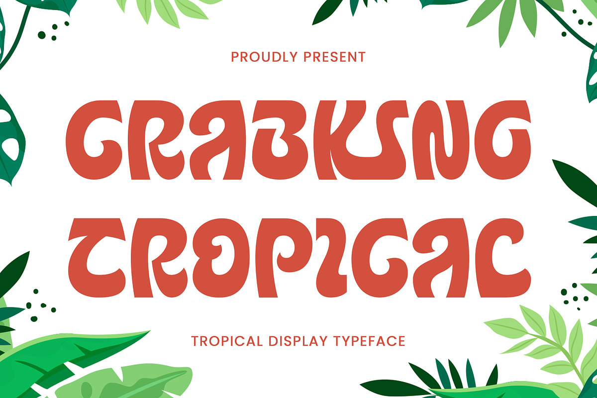 Crabking - Tropical Display Font, a Script Font by AQR Studio (Photo 1 of 8)