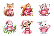 Pink Jumper Animals Christmas, an Illustration by Design Market (Thumbnail 2 of 5)