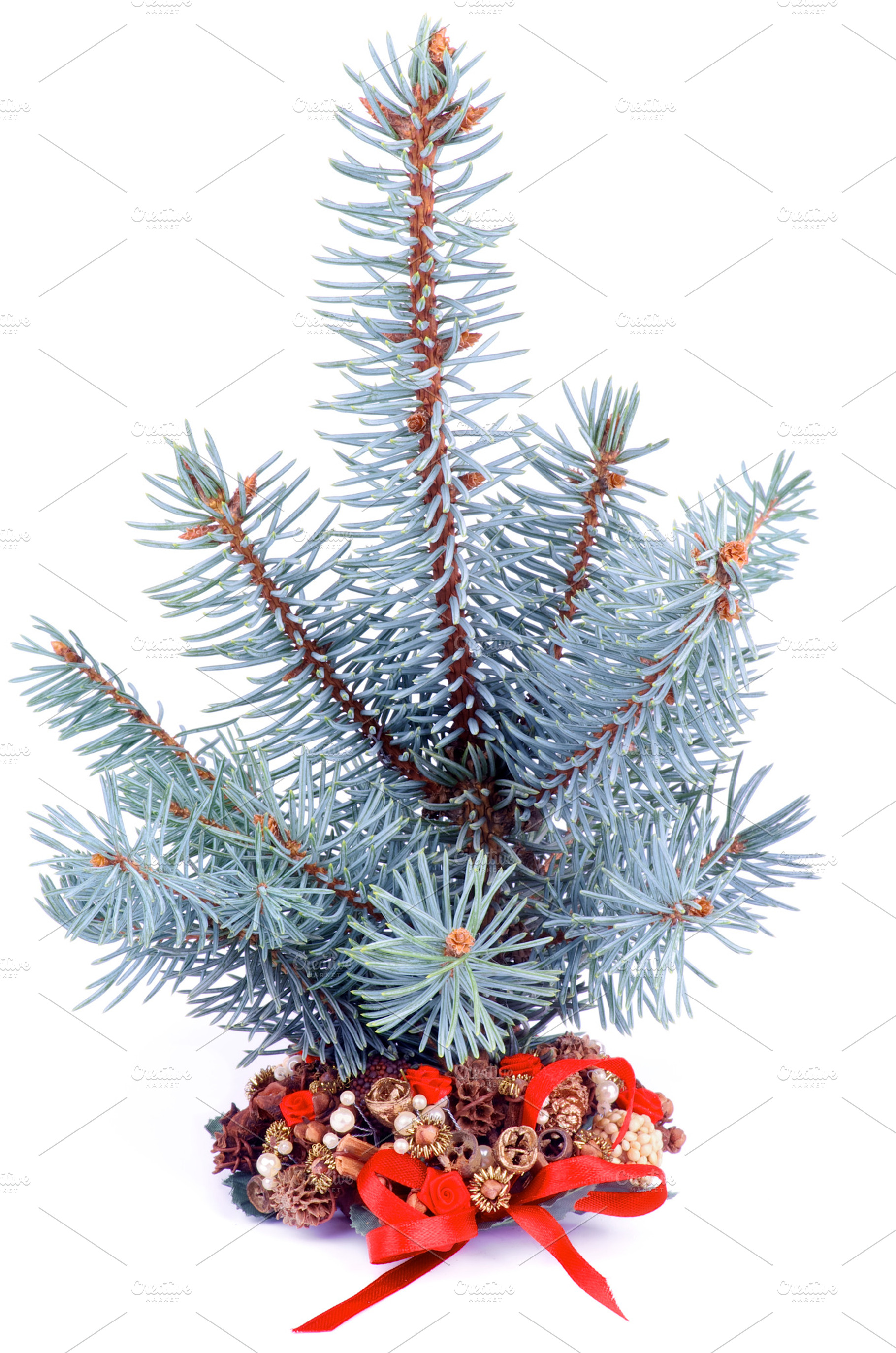 Christmas tree stock photo containing abstract and arrangement, a Holiday Photo by zhekos