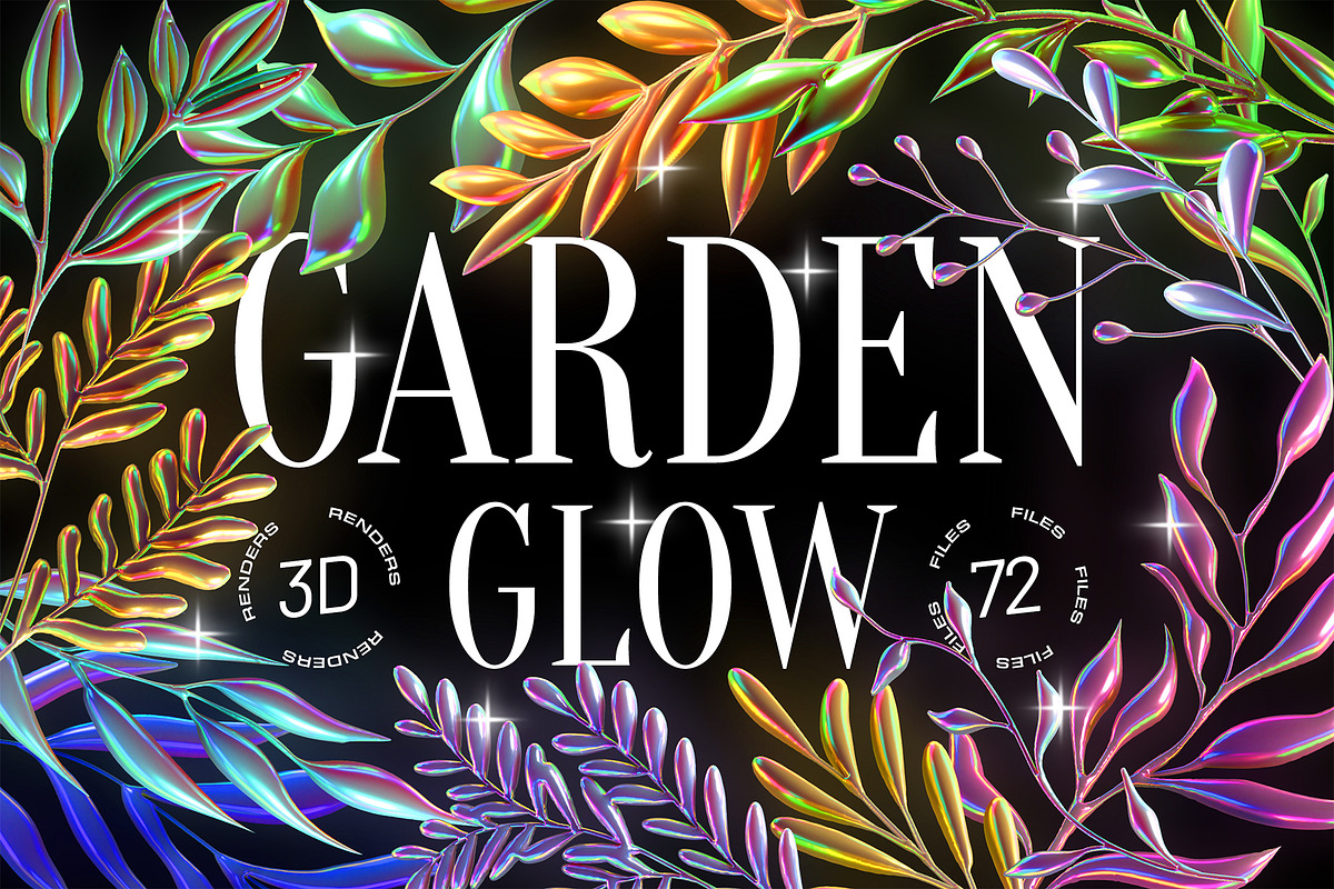 3D Garden Glow -  72 illustrations, an Object Graphic by assetpro.design (Photo 1 of 10)