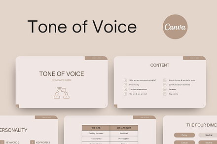 Tone of Voice Template, a Templates & Theme by Selma Christine