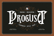 Progust - Vintage Font, a Blackletter Font by Viswal Studio (Thumbnail 1 of 6)
