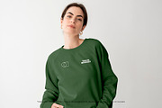 Woman Sweatshirt Mockup Bundle, a Hoody Mockup by Moixo studio (Thumbnail 4 of 10)