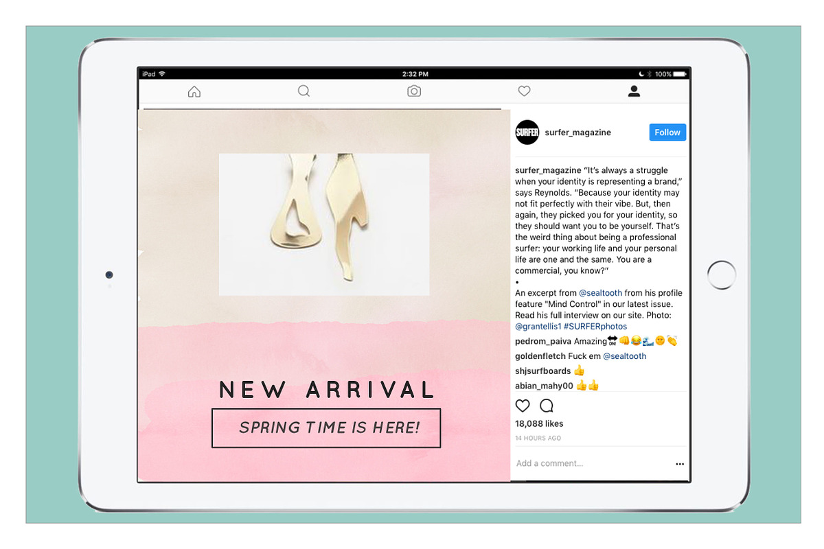 Instagram template - Pink spring, a Social Media Template by AtelierCartouche (Photo 4 of 5)