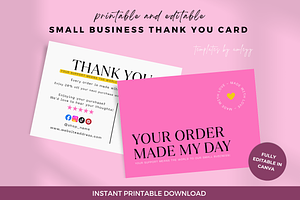 Thank You Card Template – Canva, a Card Template by Elegant_Studio44