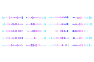Colorful Sound Waves, an Illustration by Flashvector