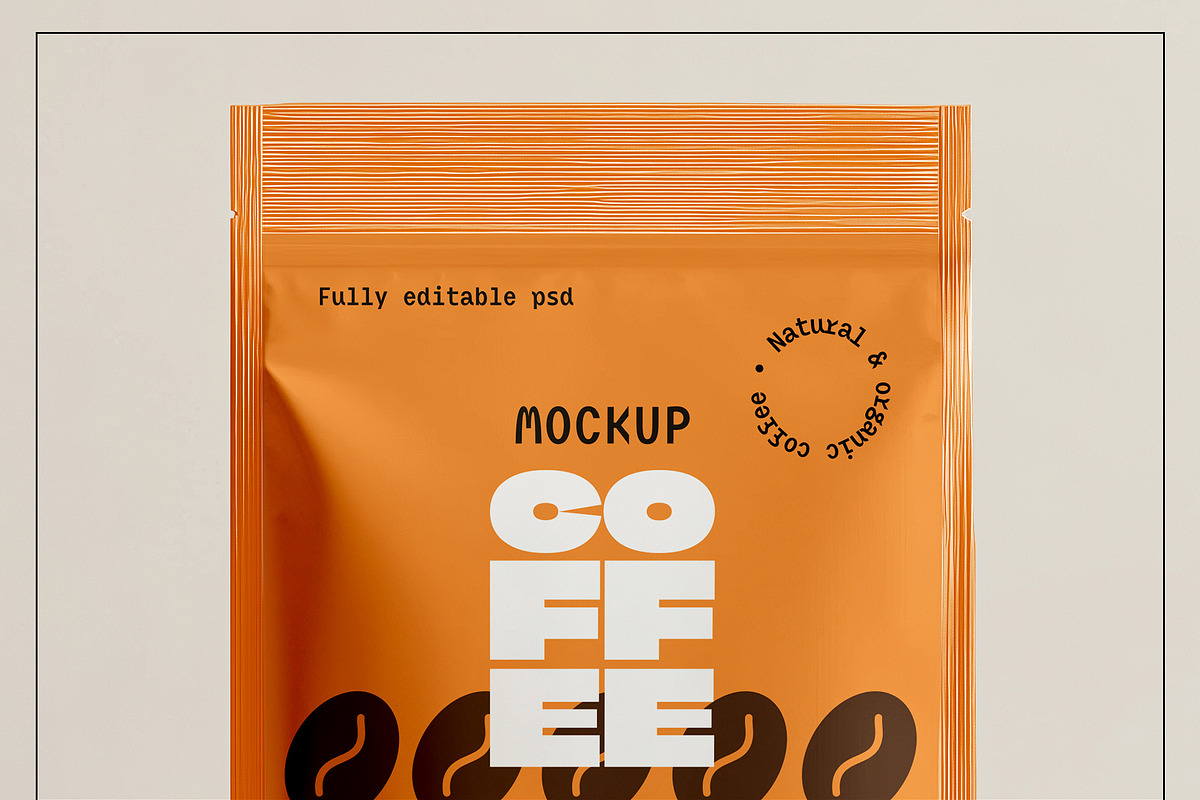 Coffee Pouch Packaging Mockup Set, a Cups & Container Mockup by Mego-studio (Photo 8 of 10)