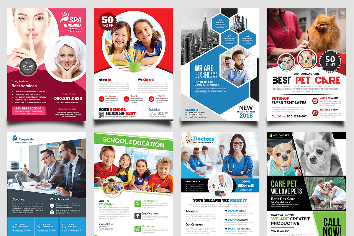 New-150 Multipurpose Flyers Bundle, a Flyer Template by AfzaalGraphics (Photo 32 of 35)