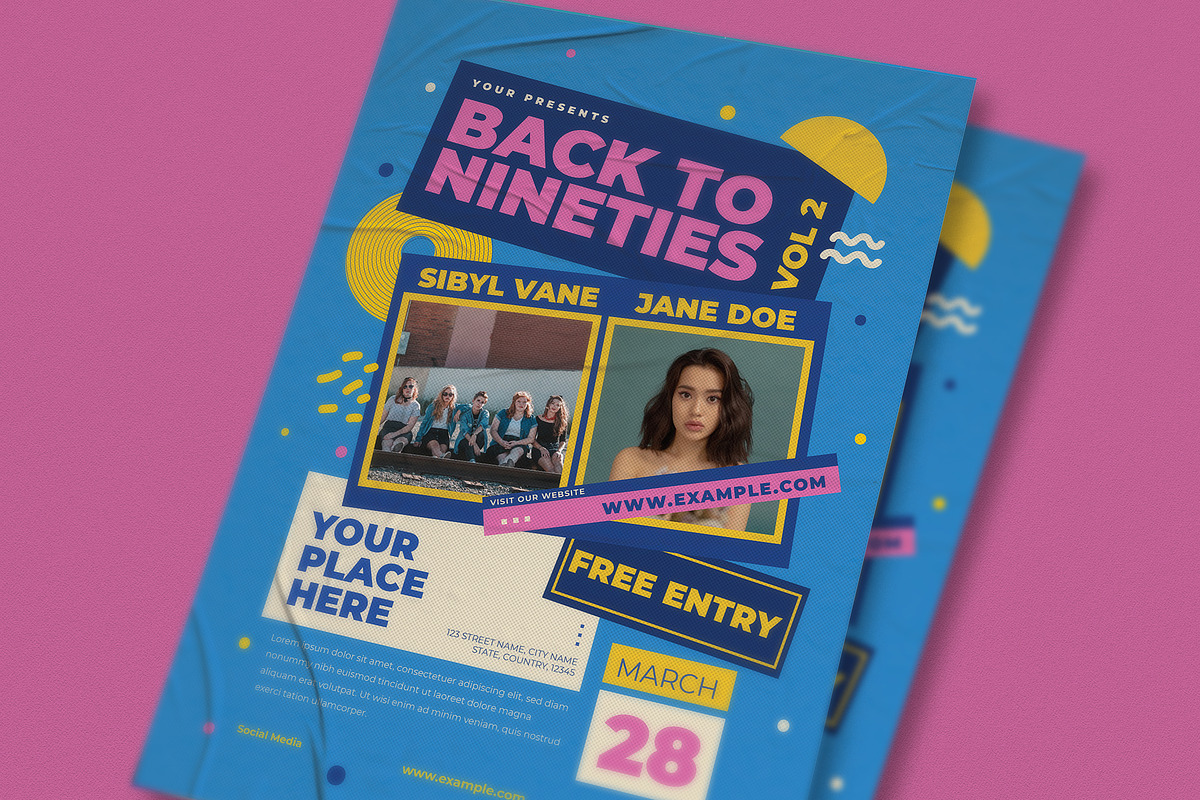 90's Music Flyer, a Flyer Template by graphicook (Photo 2 of 3)