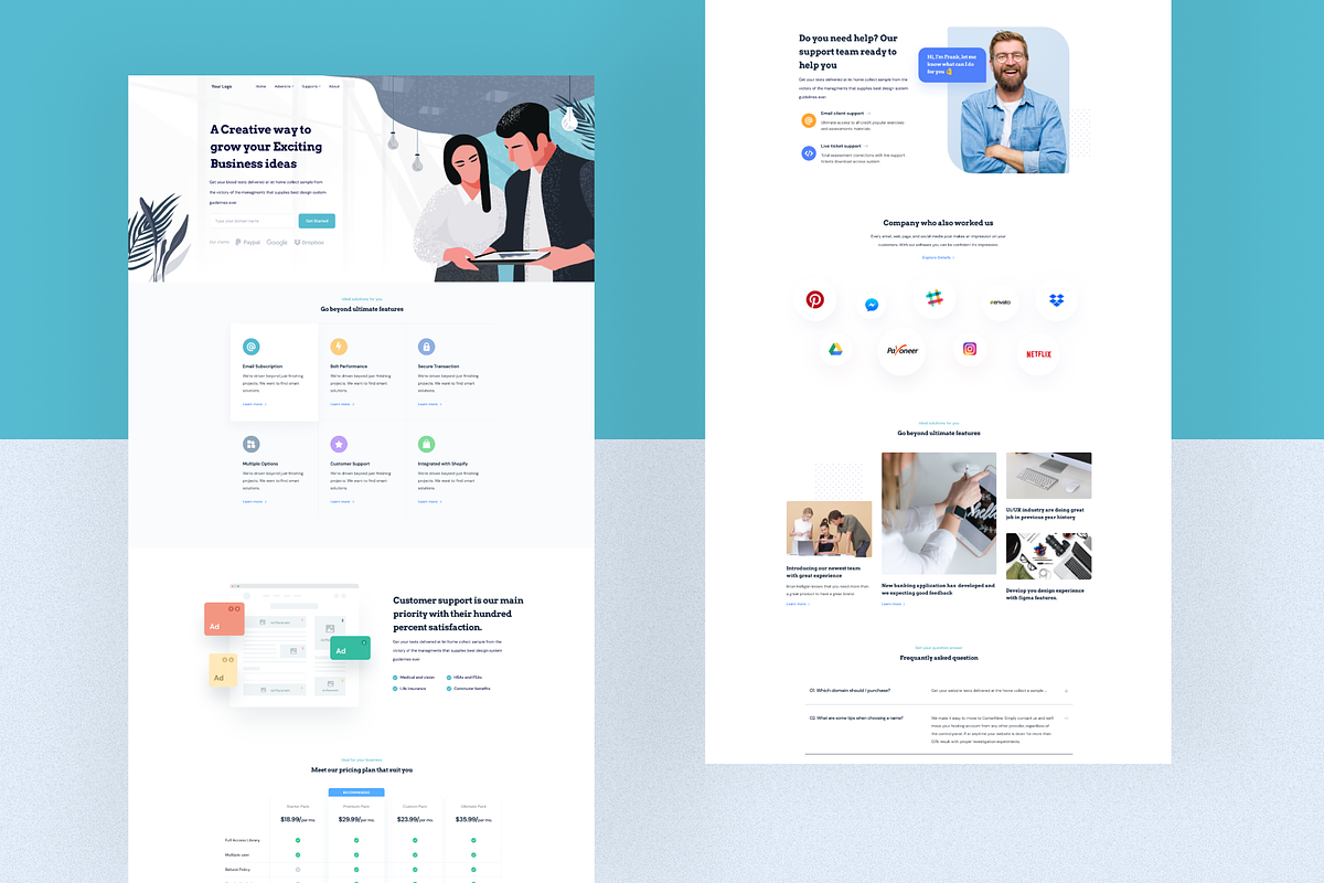Digital Agency Web Landing Page, a Landing Page Template by KreyaParekh (Photo 1 of 4)