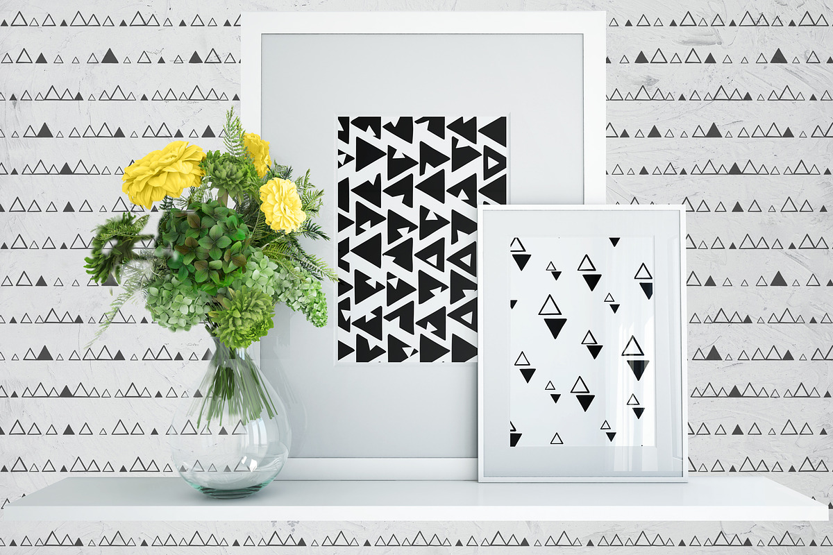 Triangles, 24 abstract patterns, a Pattern Graphic by pineart