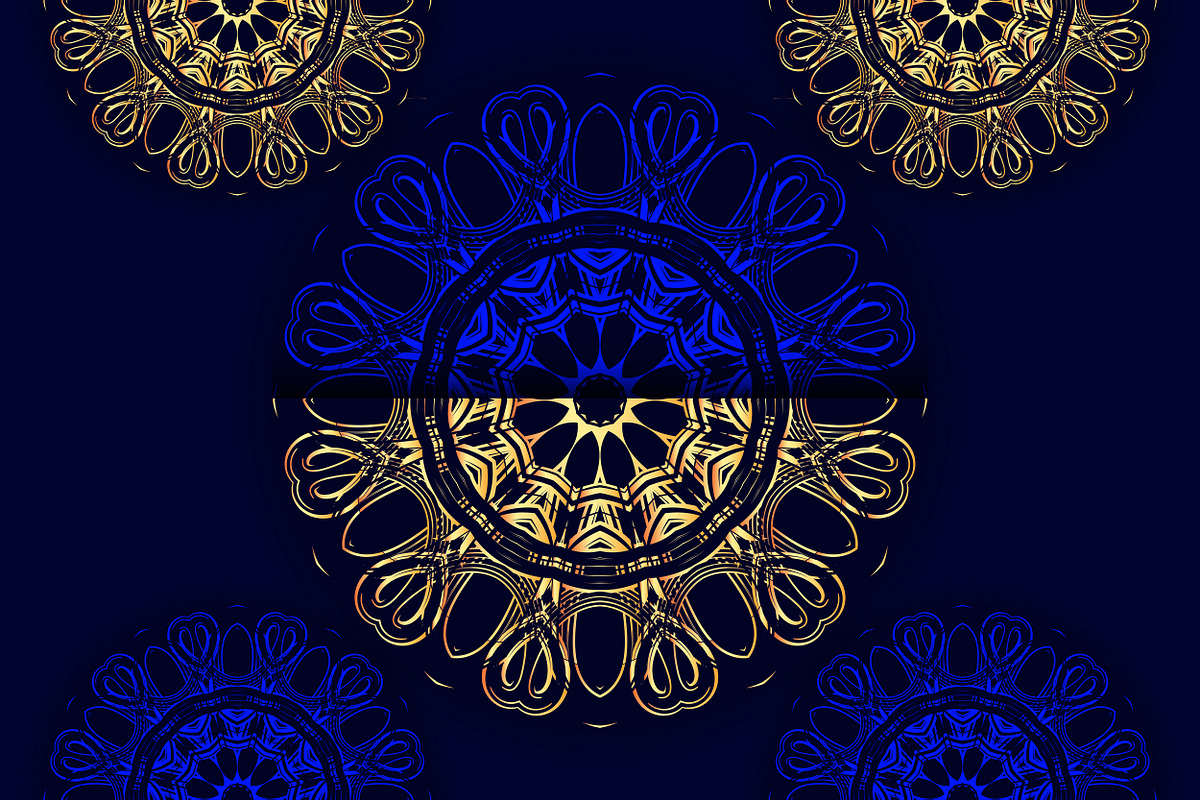 Mandala Oriental Floral art Bundle, a Background Graphic by NJ Himel (Photo 46 of 97)