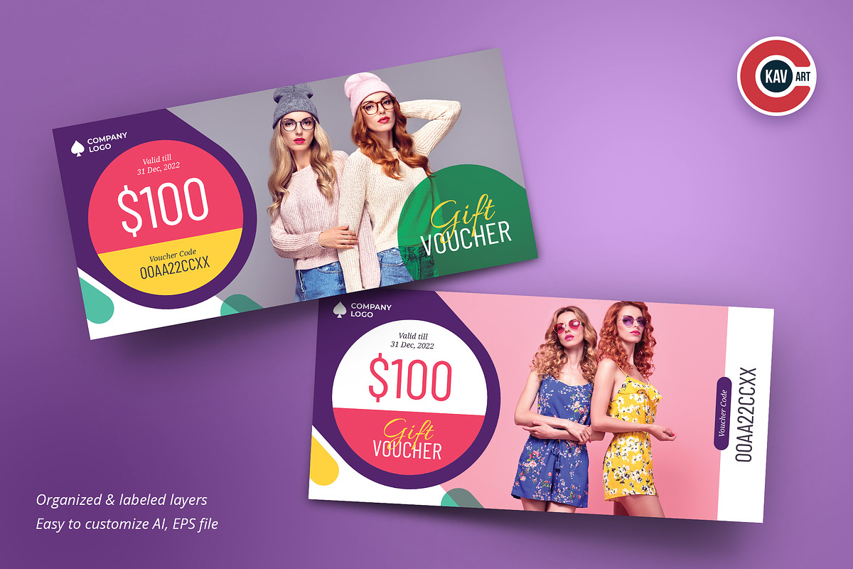 Fashion Store Gift Voucher Template, a Social Media Template by C-Kav (Photo 1 of 3)