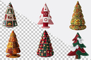 Vintage Retro Patchwork Christmas Tr, an Illustration by SVGArt (Thumbnail 2 of 8)