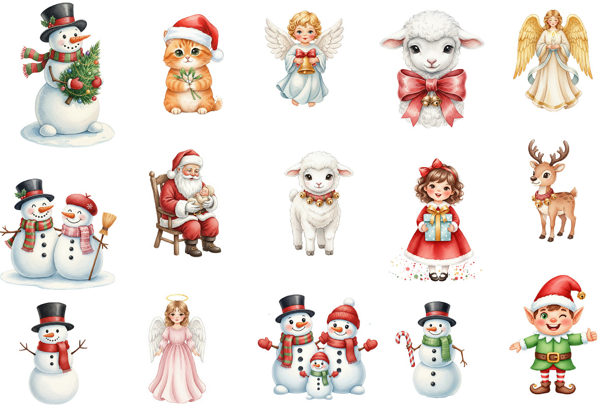 Old Vintage Christmas Sublimation, an Illustration by Designking (Photo 2 of 5)