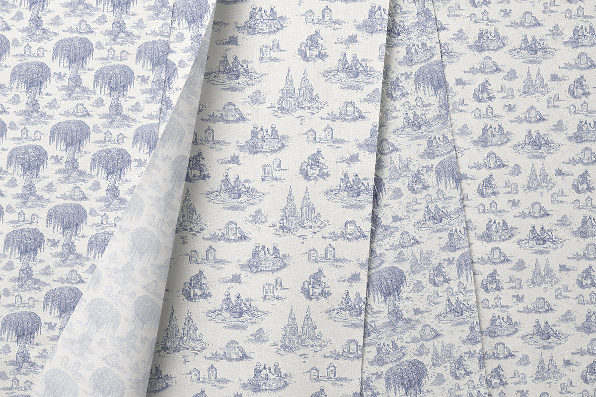 Spooky Toile Halloween Patterns PNG, a Pattern Graphic by Ette Design (Photo 3 of 8)
