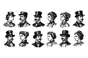 Woman and gentleman avatars, an Object Illustration by Valerie Bodnar