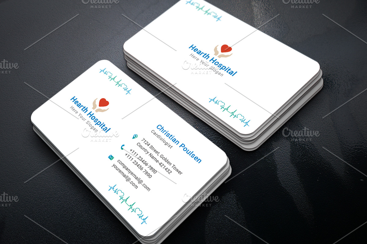 Hearth Hospital Business Card, a Business Card Template by graphicsunday (Photo 3 of 4)