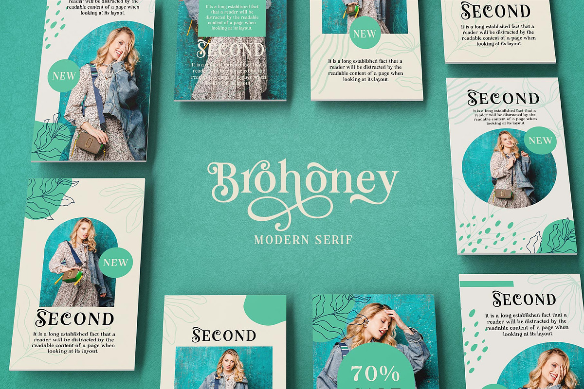 Brohoney Modern Serif Typeface, a Serif Font by alit design (Photo 14 of 18)