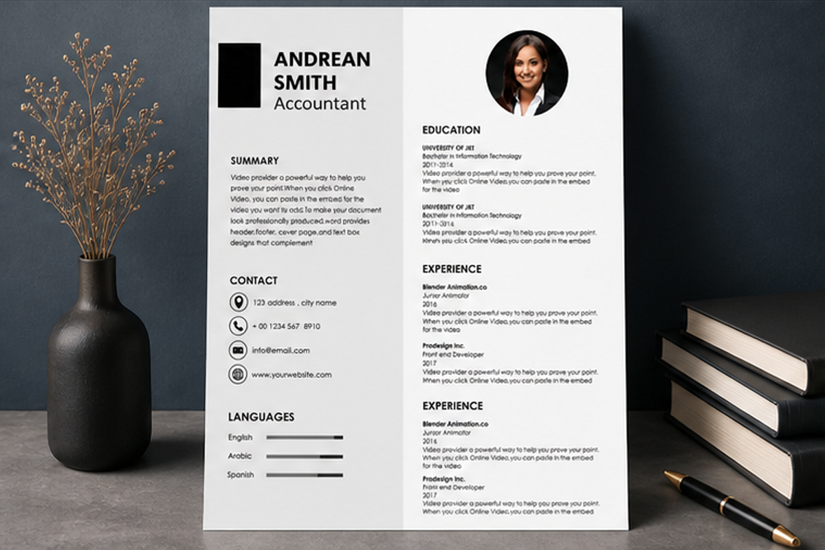 MODERN RESUME TEMPLATE (R15), a Resume Template by dulchaer29 (Photo 4 of 4)