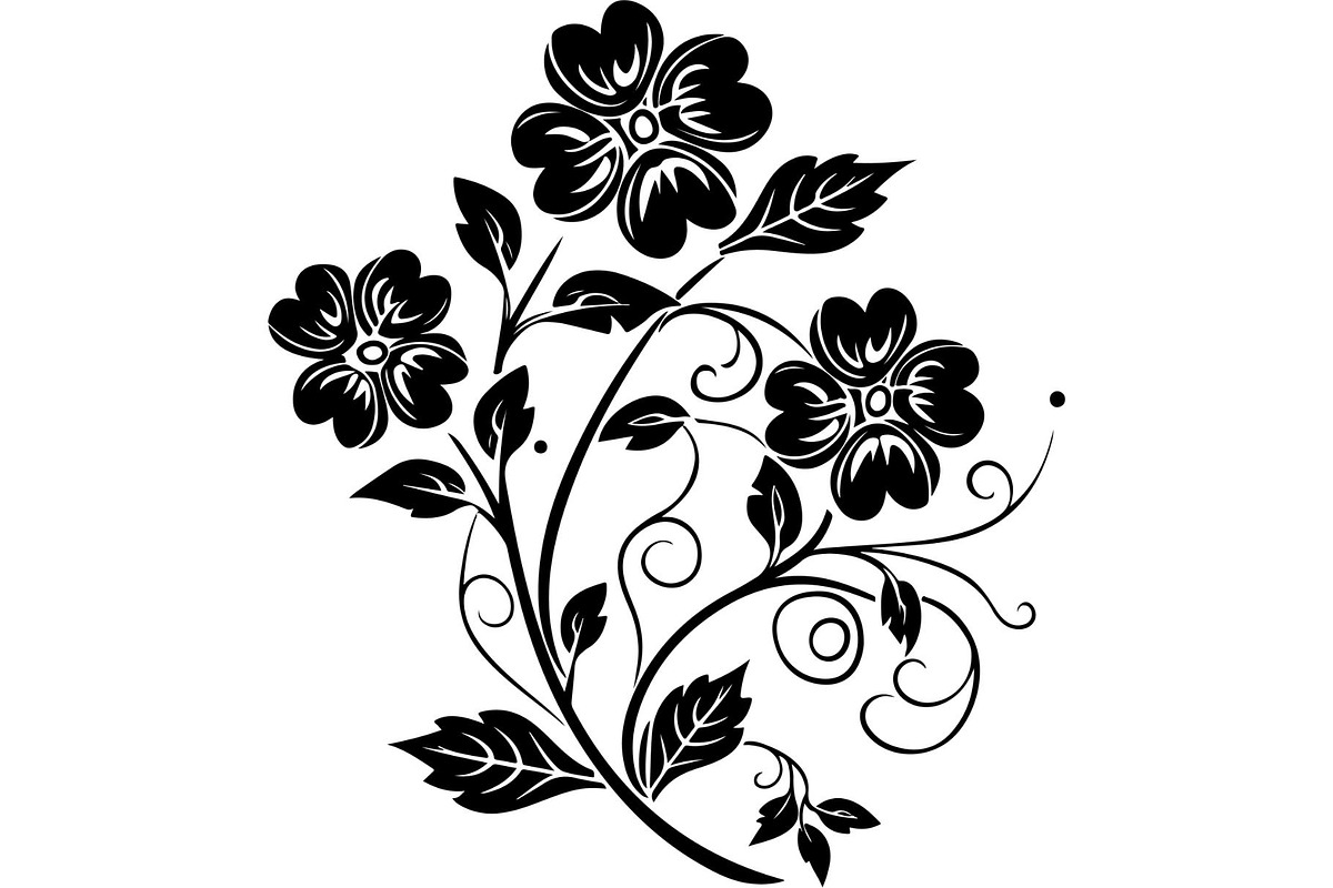 Elegant Botanical Flower Silhouette, an Object Graphic by Designer_Momina (Photo 12 of 16)