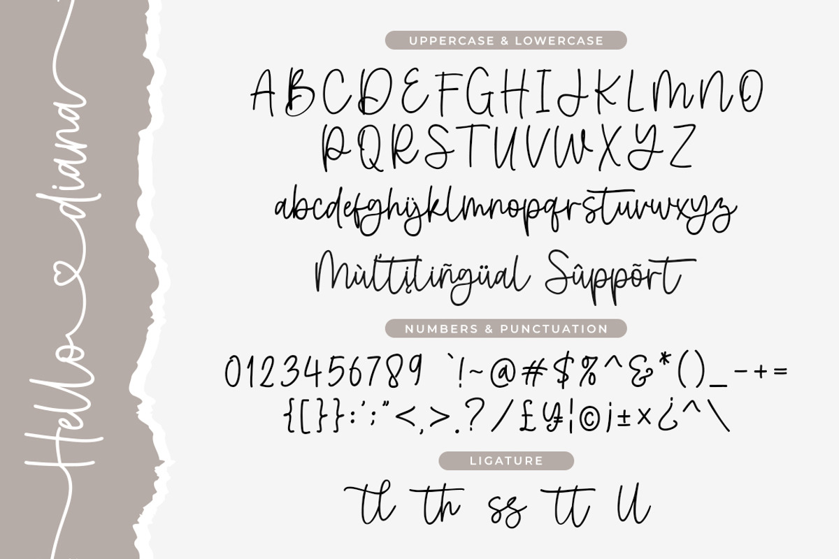 Hello Diana - a lovely handwritten, a Handwritten Font by Beautypes (Photo 6 of 7)