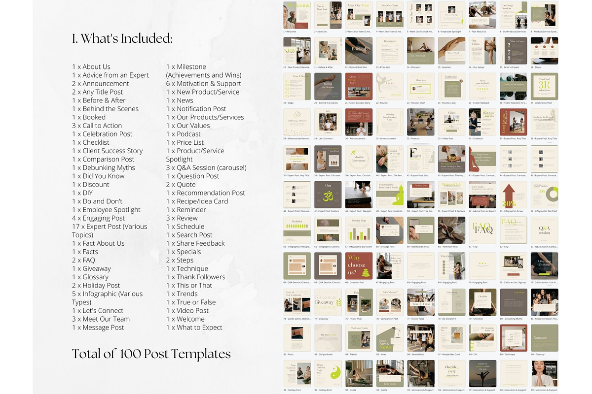 300 Yoga Social Media BUNDLE, a Social Media Template by PatternLab. (Photo 2 of 10)
