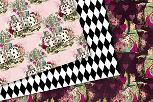 Blush Alice In Wonderland Patterns