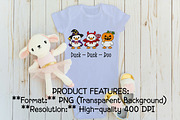 Cute Duck Duck Boo Halloween PNG, a Seasonal Illustration by Adalin Shop (Thumbnail 3 of 5)